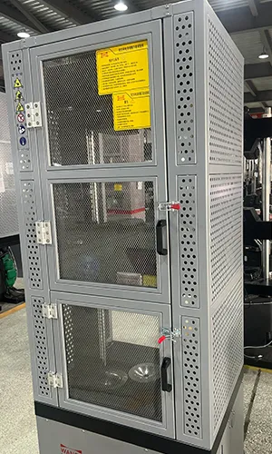 جهاز اختبار المواد بنظام السيرفو الهيدروليكي (مساحة مزدوجة ومقابض إسفينية)