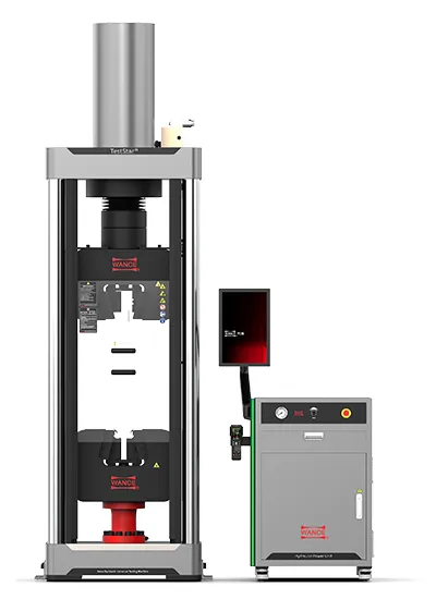 جهاز اختبار المواد بنظام السيرفو الهيدروليكي (مساحة واحدة ومقابض إسفينية)